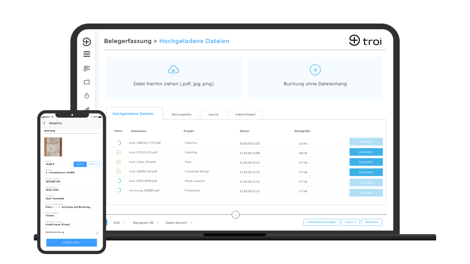 Troi Buchhaltung-Belegerfassung-Desktop/Mobile
