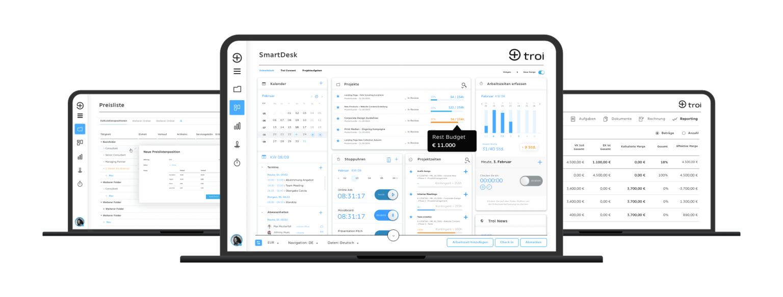 Troi Reporting und SmartDesk