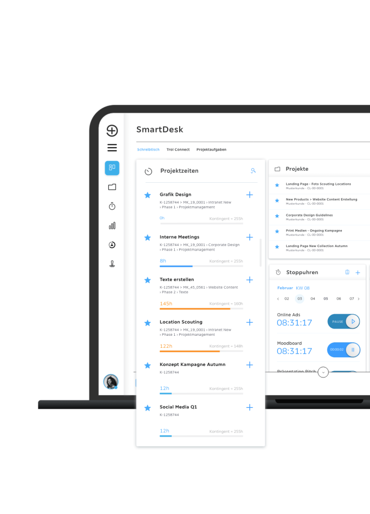Troi Dashboard Projektzeiten Widget