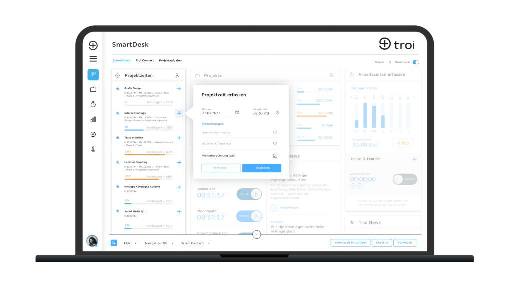 SmartDesk-Projektzeiten