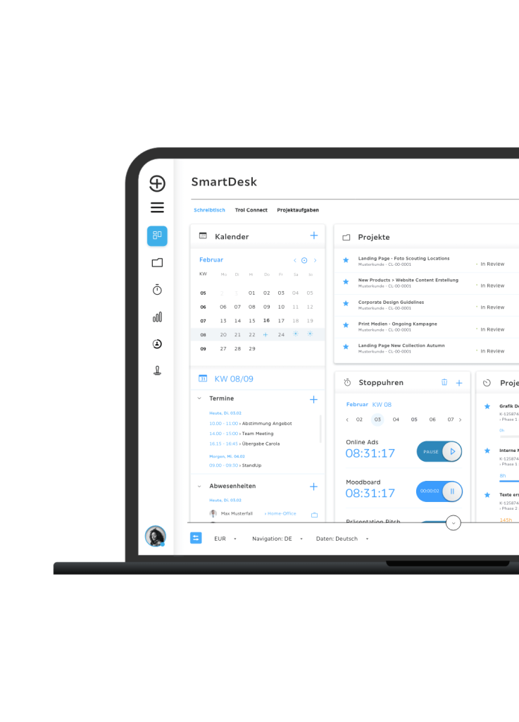 Troi Dashboard - Sidebar
