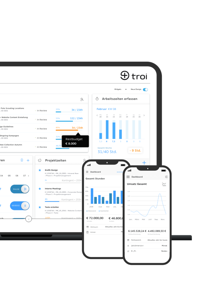 Troi Dashboard Desktop / Mobile