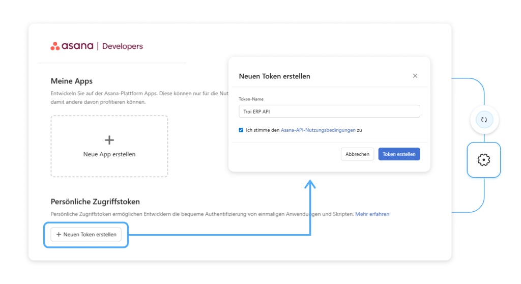 Troi-Asana-Token-erstellen
